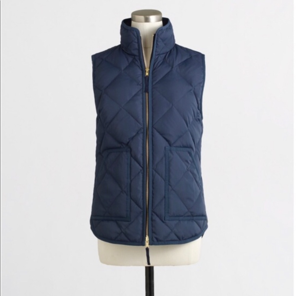 J. Crew Navy Blue Puffer Vest